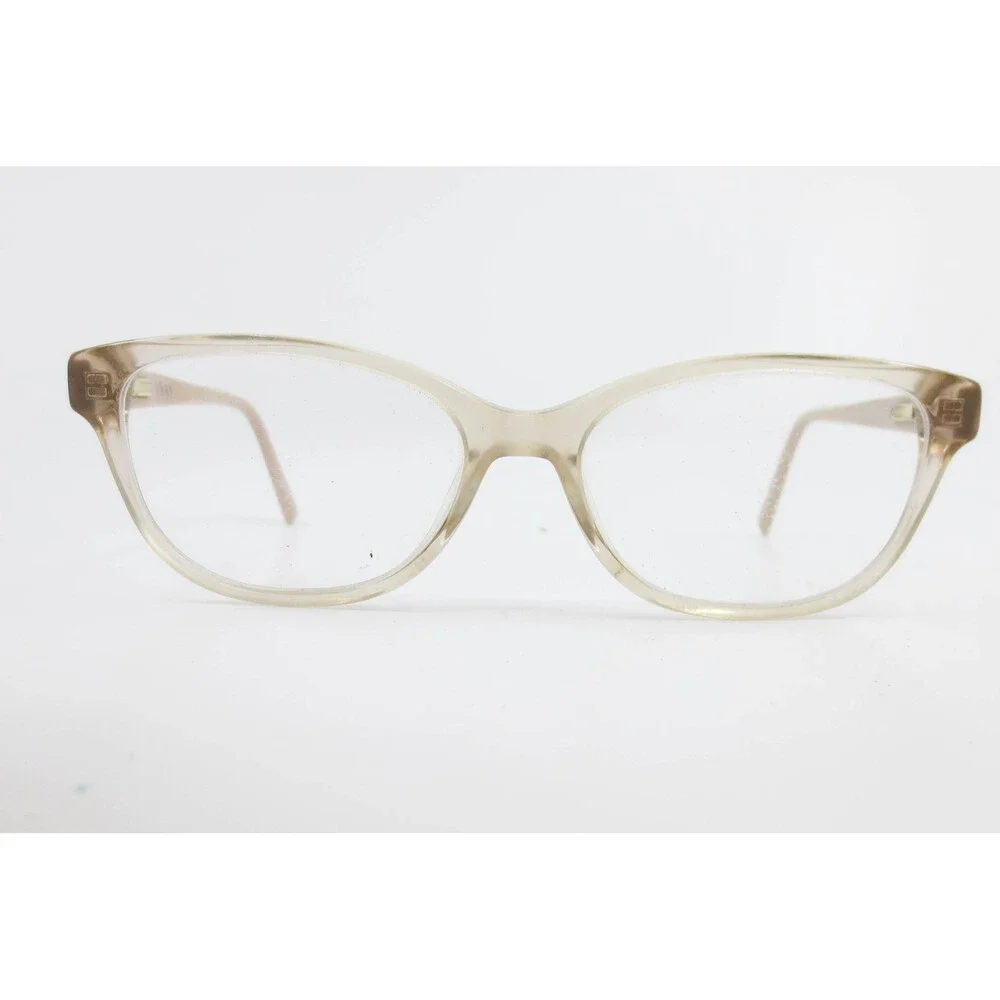 DKNY Cat Eye Eyeglasses Translucent Tan Beige Frames DY5011WM 280 52-15-135